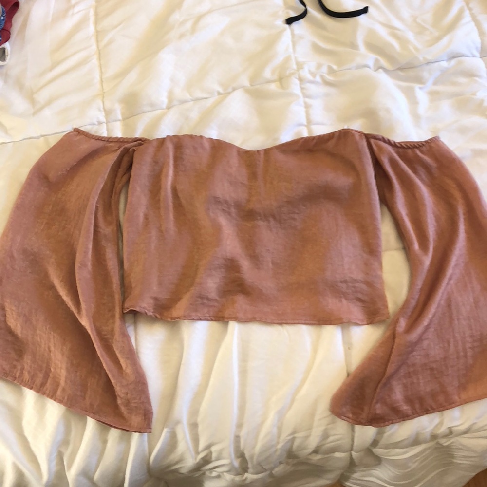 Rose strapless and wide arm top